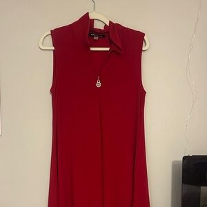 Anne Klein Vibrant Red Midi Dress